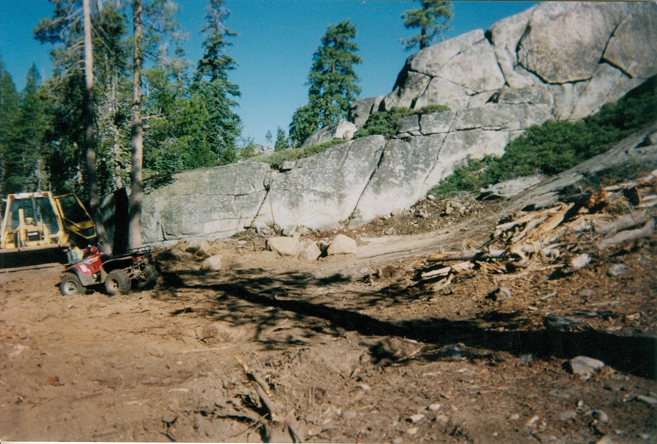 The hot tub was cut into the granite